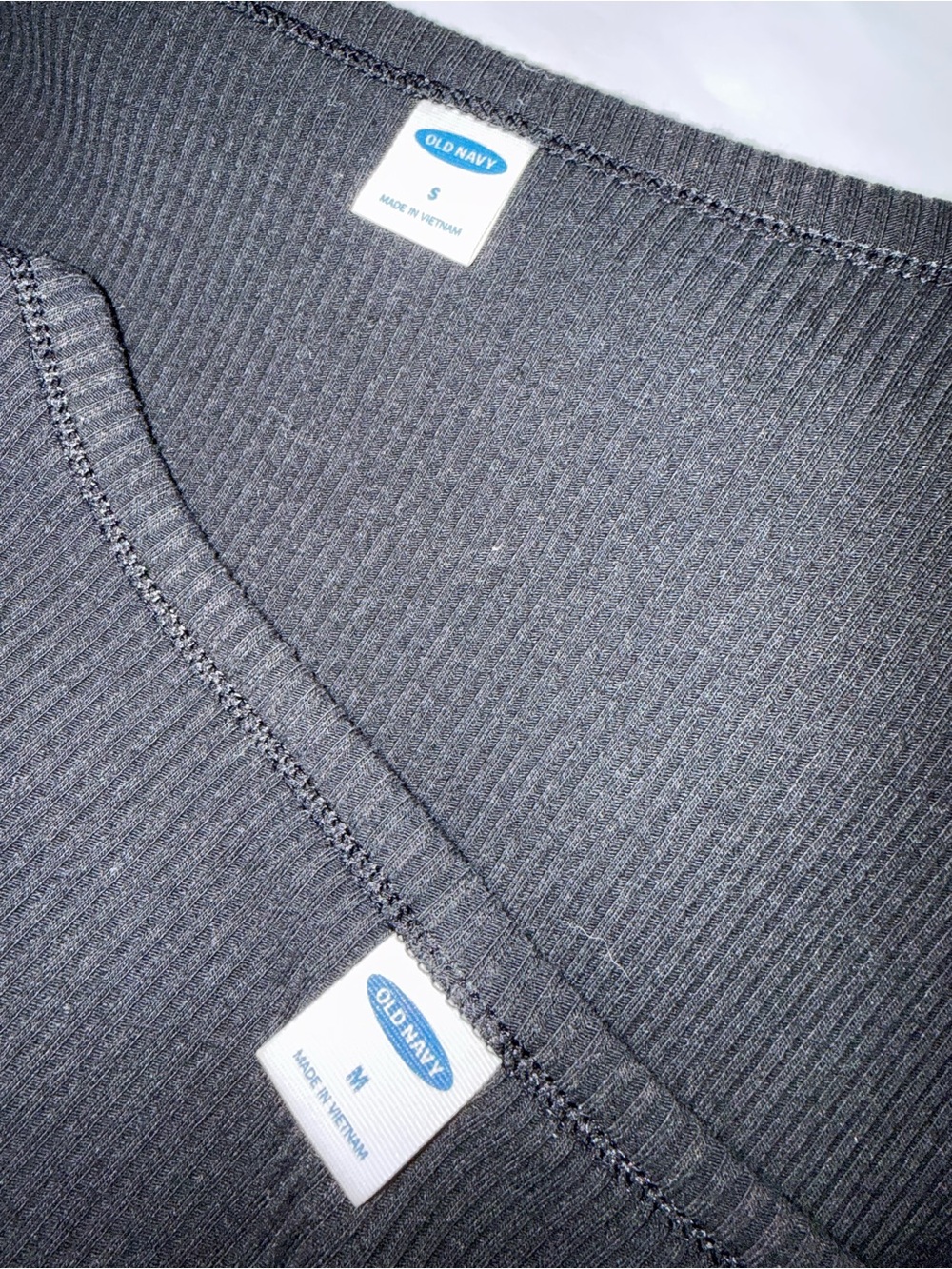 Two Old Navy Ribbed stretchy Tee S and M